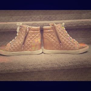 Size 8 rose gold sneakers